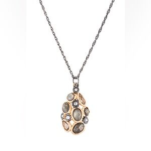 Alexis Bittar Necklace Elements Chestnut Pyrite Cluster
